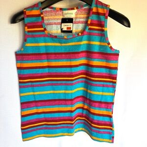 NEW Colorful Striped Sleeveless Tank Top